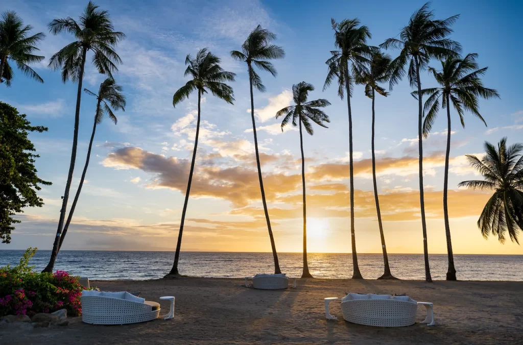 Sun rise at the beach front