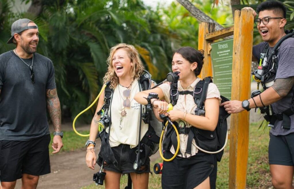 PADI instructors and Dive Master in training