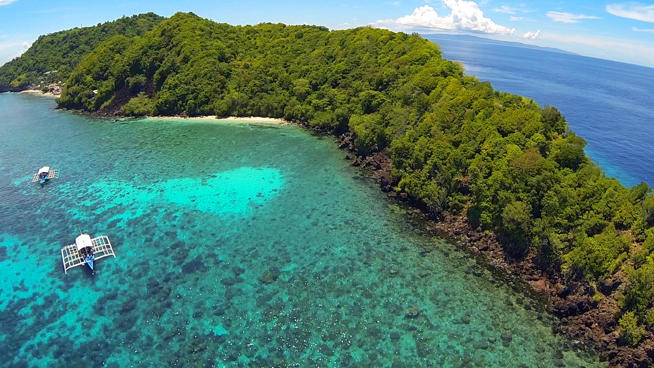 Aerial view of Apo Island