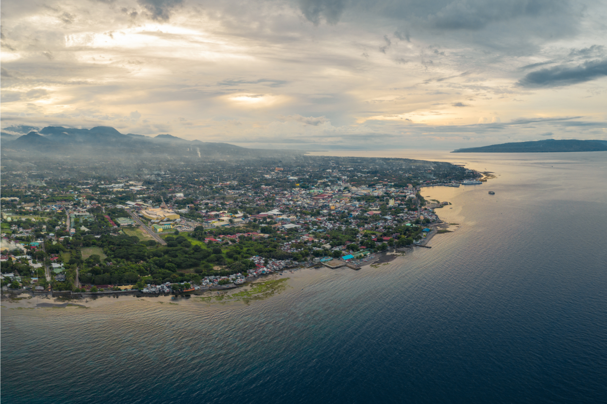 Aerial View of Negros Oriental Coastline