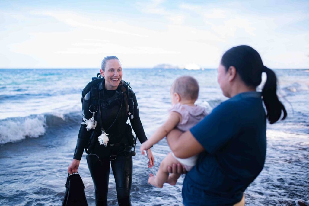 We offer Babysitting services so mom's can go scuba diving Daycare while scuba diving