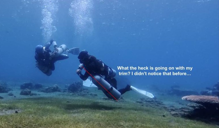 Bloopers on sidemount diving