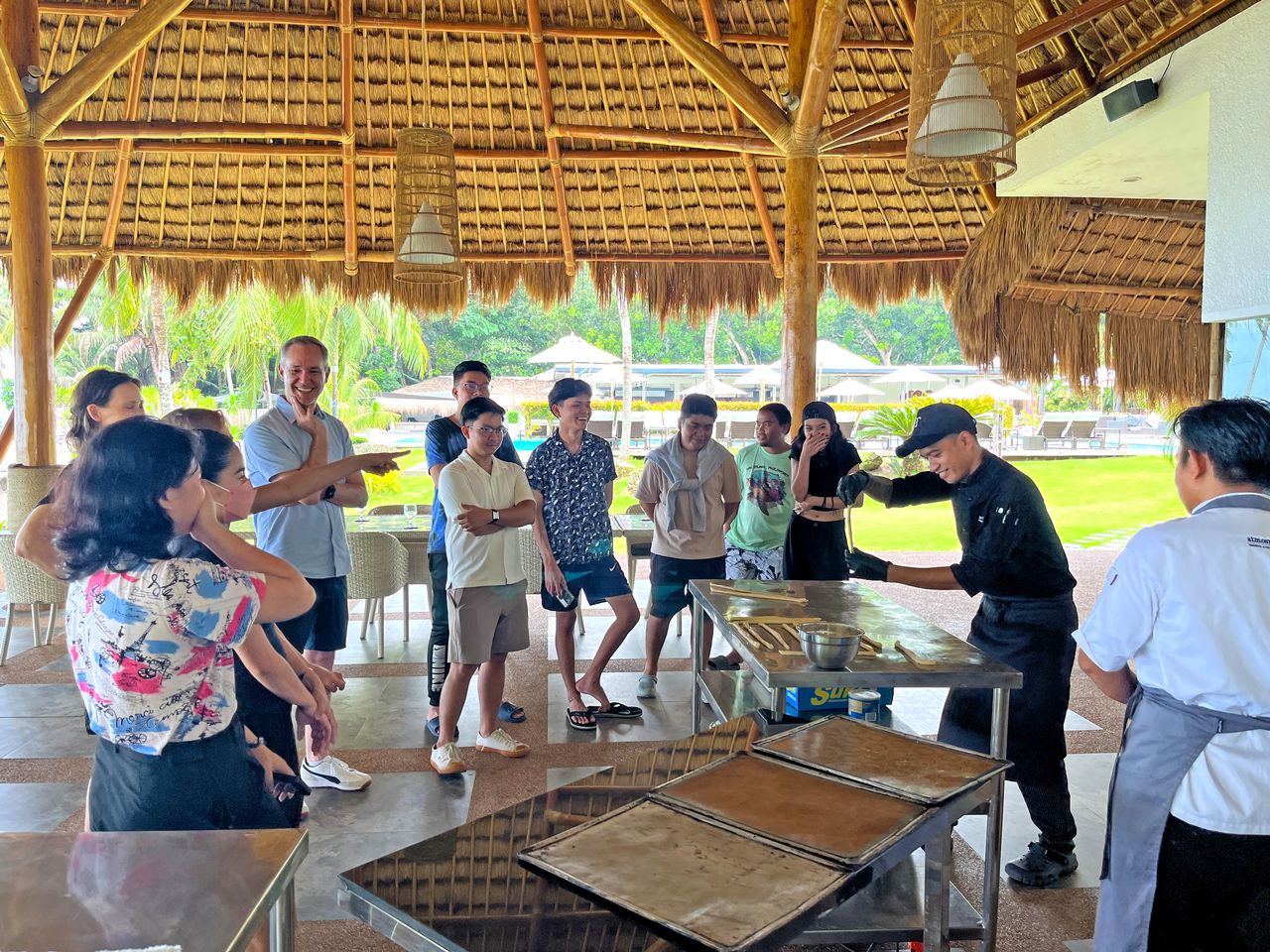 A day with a chef in a luxury resort, learn filipino dishes
